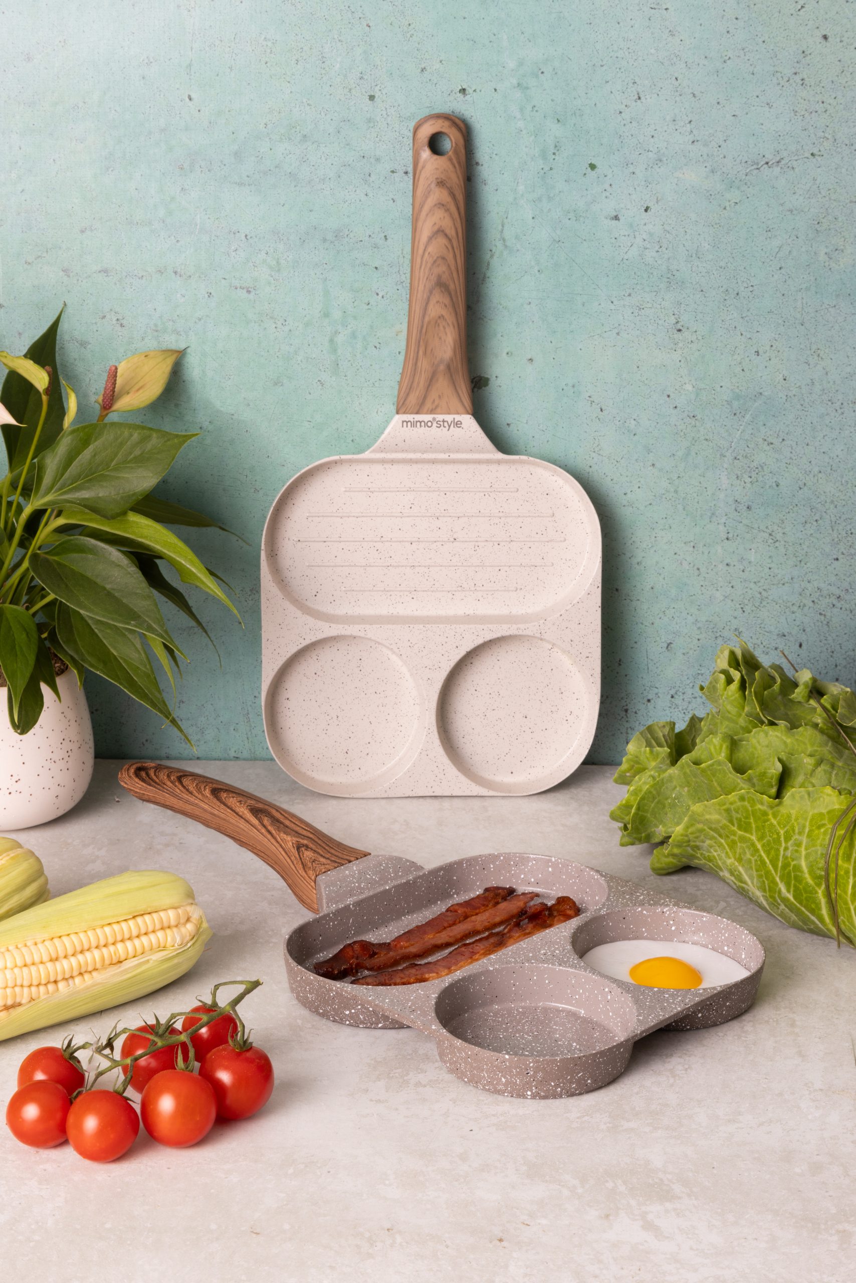 Frigideira Grill hambúrguer 3 em 1 35cm Style Cook Mármol - Imagem 2