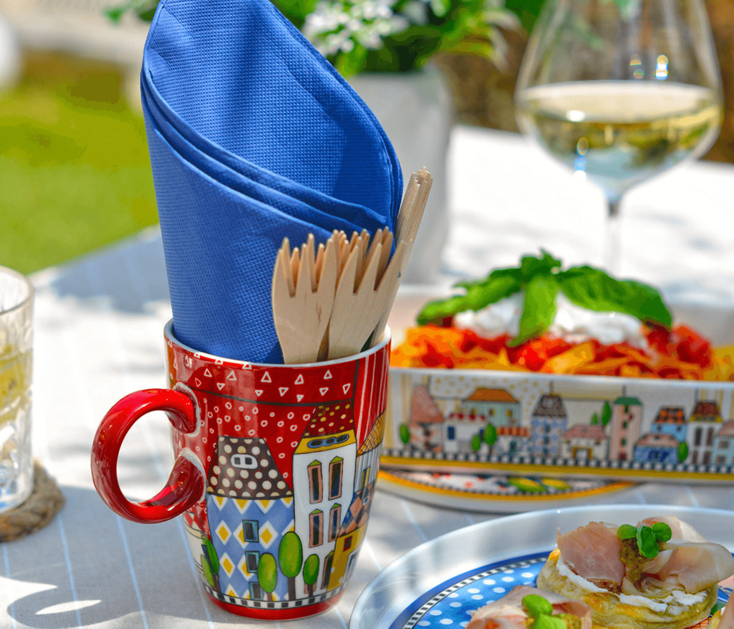 Caneca 430ml Vermelha Paese Mio | Design Italiano Decorativo EGAN - Imagem 2