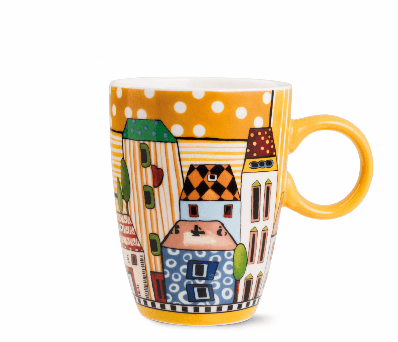 Caneca 430ml Amarela Paese Mio | Design Italiano Decorativo