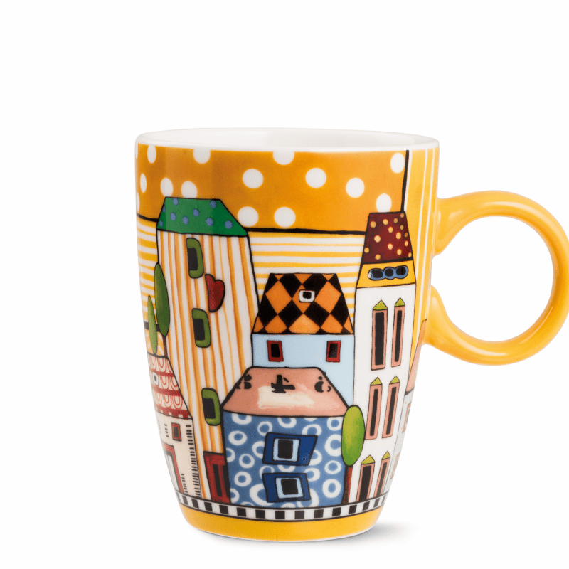 Caneca 430ml Amarela Paese Mio | Design Italiano Decorativo