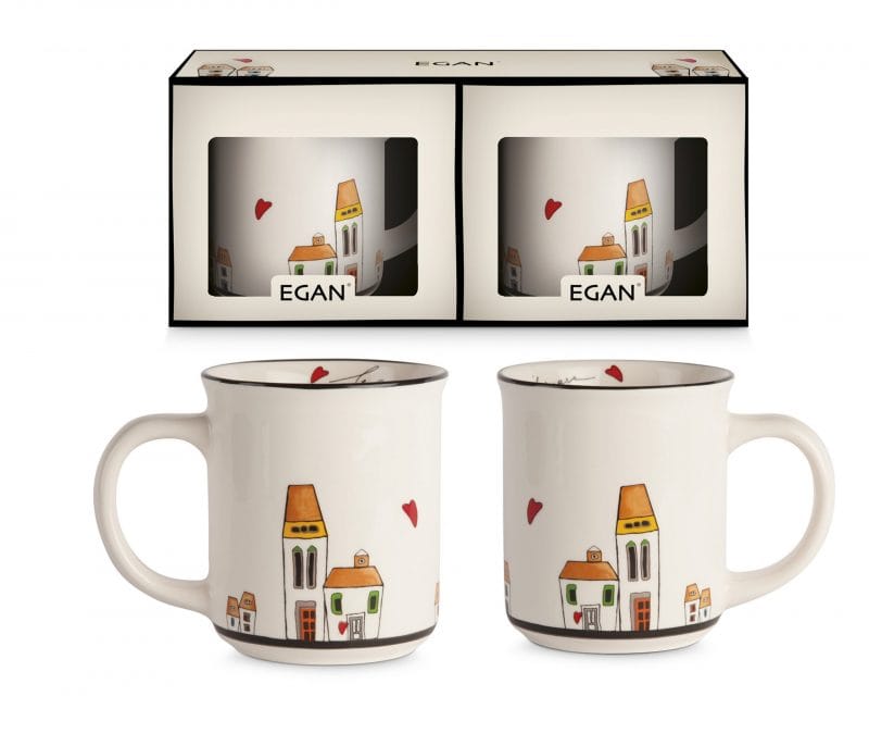 Caneca espresso le casette – conjunto 2 canecas 370ml