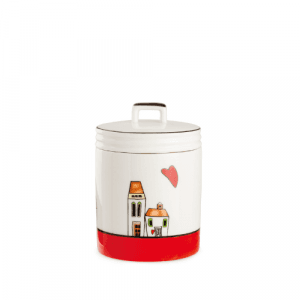 Pote redondo vermelho Le Casette