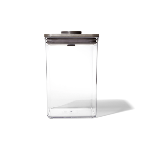 Pote Hermético Quadrado Steel Pop 4,2 Litros