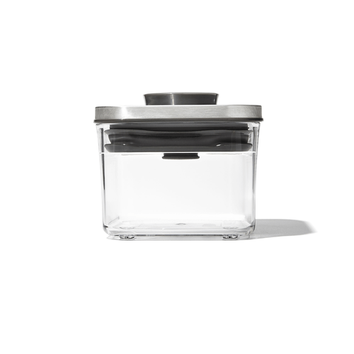 Pote Hermético Quadrado Steel Pop 0,4 Litros