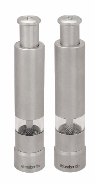 Conjunto de 2 Moedores para Sal e Pimenta em Aço Inox 14 cm Get Together Brabantia