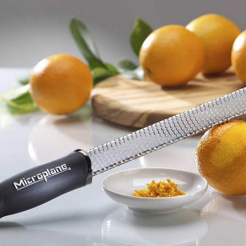 Ralador Zester em Aço Inox Classic Microplane Preto
