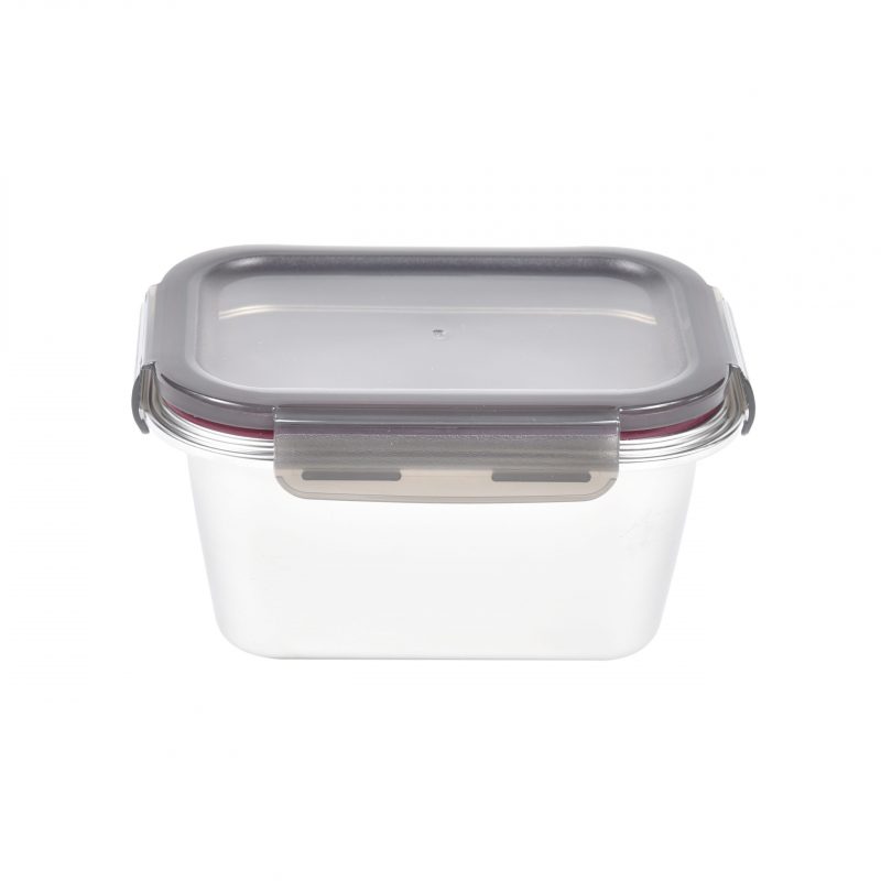 Pote Retangular em Aço Inox 1 Litro
