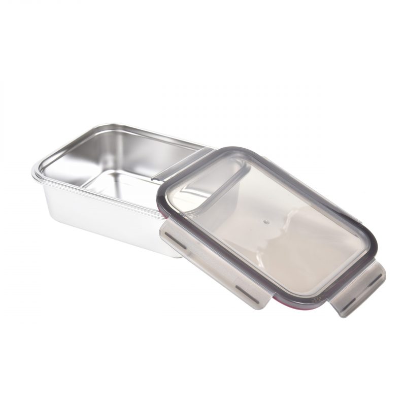 Pote Retangular em Aço Inox 2,25 Litros