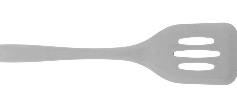 Espátula vazada silicone grey