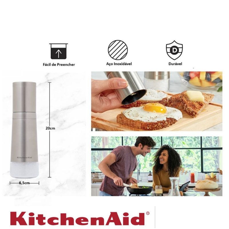 Conjunto Moedor de Sal e Pimenta Manual 2 Peças KitchenAid