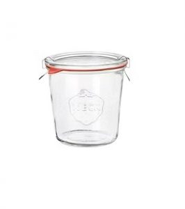Pote vidro weck jar 580ml – hermético com tampa de vidro