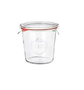 Pote vidro weck jar 580ml – hermético com tampa de vidro
