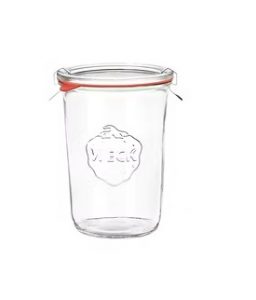 Pote vidro weck jar 850ml – hermético com tampa de vidro