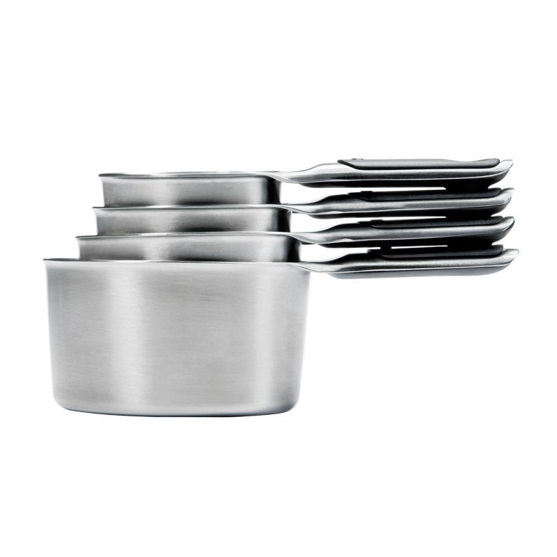 4 Xícaras Medidoras em Inox com Imã