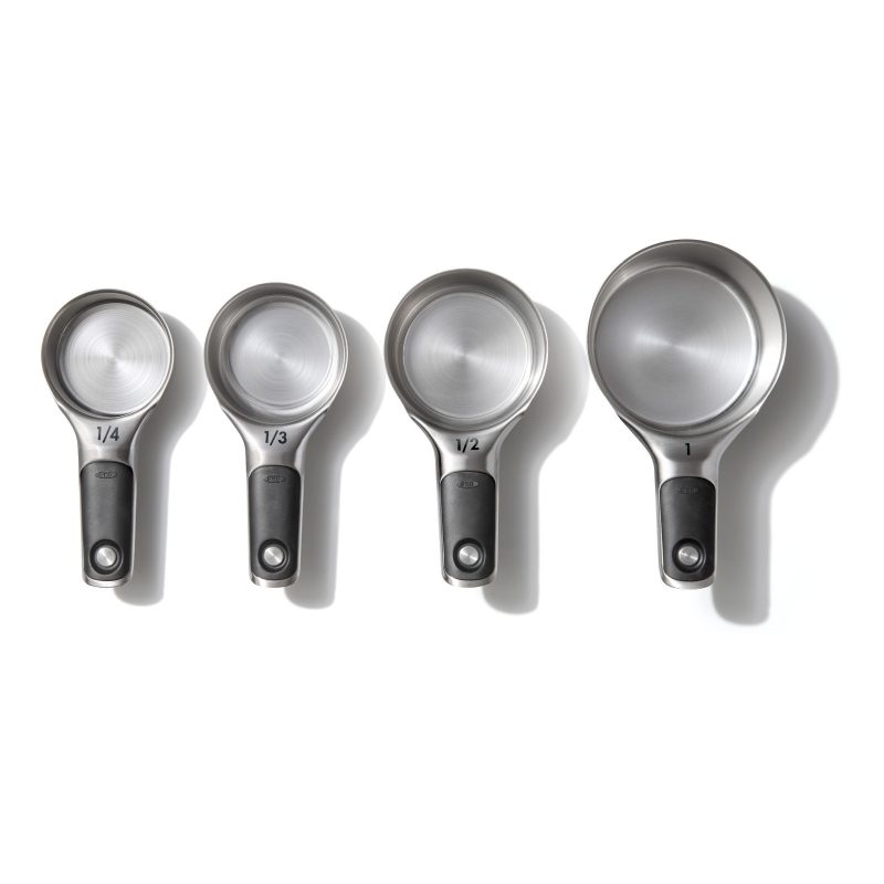4 Xícaras Medidoras em Inox com Imã