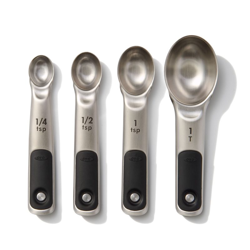 Conjunto de 4 Colheres Medidoras em Aço Inox