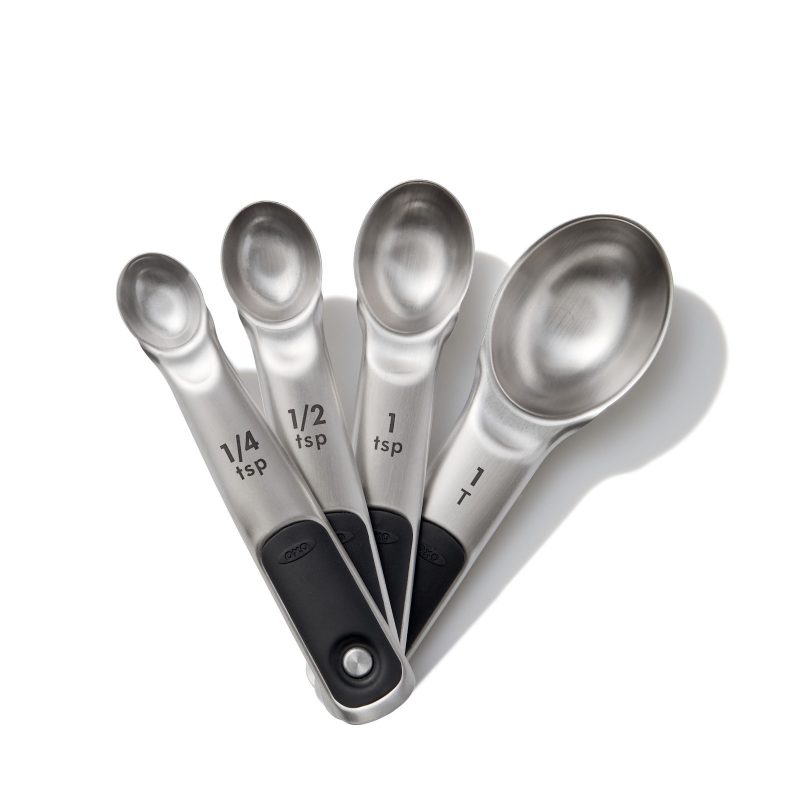Conjunto de 4 Colheres Medidoras em Aço Inox
