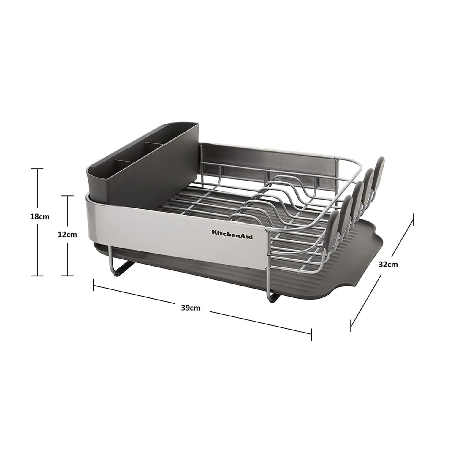 Escorredor Pratos Talheres Louças Cozinha Cinza KitchenAid - Imagem 2