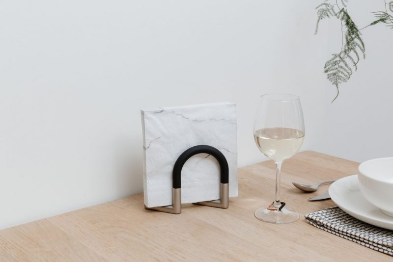 Porta guardanapos swivel - suporte dobrável