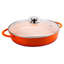 Caçarola Baixa Studio Hercules Ø30cm Antiaderente Cerâmico Laranja