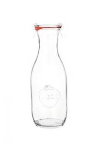 Pote vidro weck jar 1L – hermético com tampa de vidro