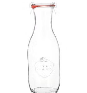Pote vidro weck jar 1L – hermético com tampa de vidro