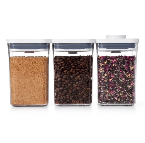 Conjunto de 3 Potes Quadrados 1L Pop 2.0