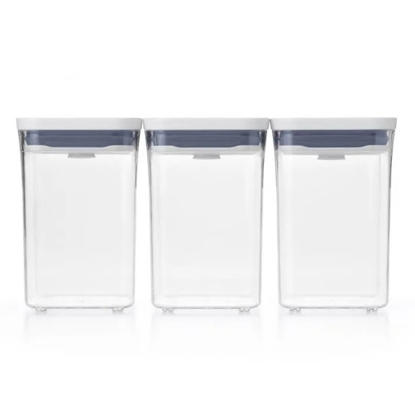 Conjunto de 3 Potes Quadrados 1L Pop 2.0