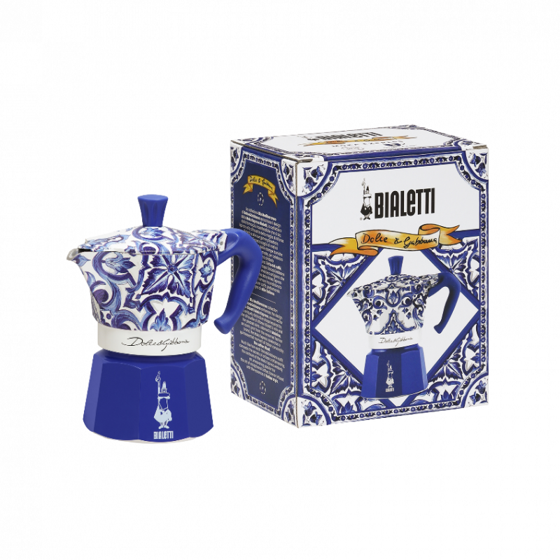 Moka Express Dolce & Gabanna Blu Med 3 xícaras Bialetti