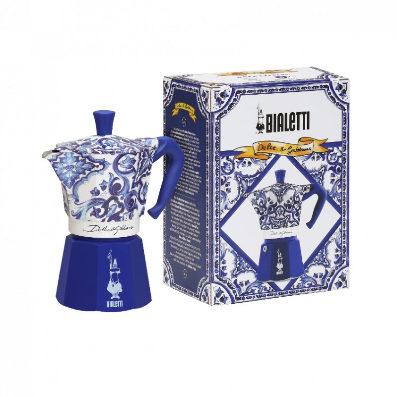 Moka Express Dolce & Gabanna Blu Med 6 xícaras Bialetti