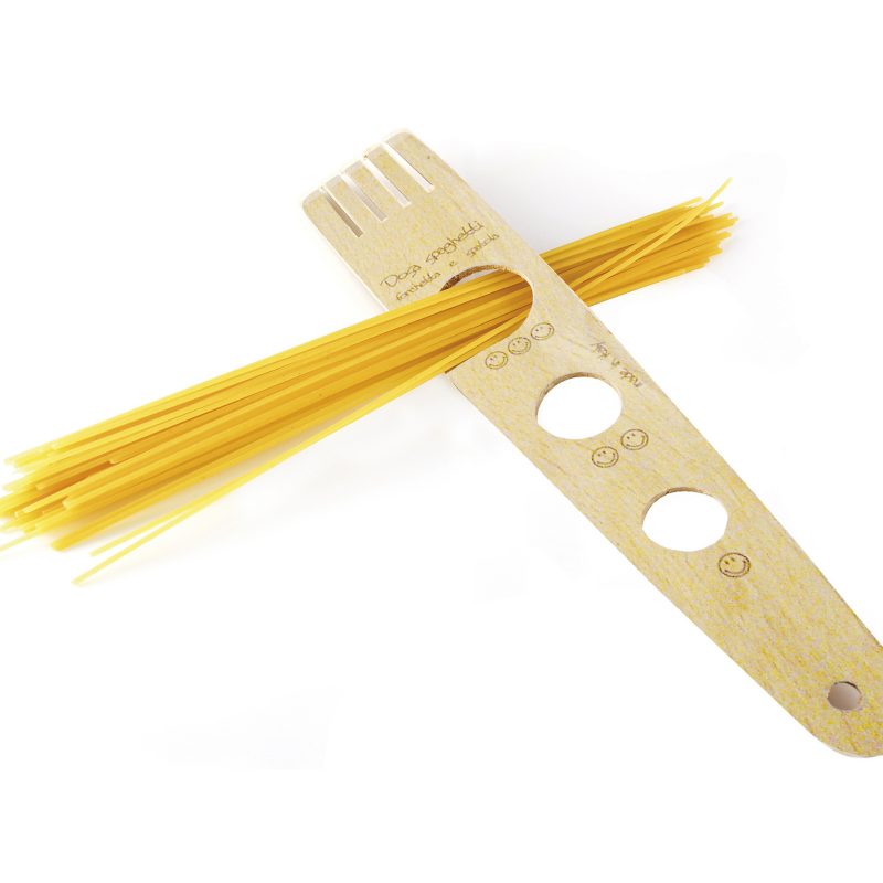 Garfo em madeira medido de Spaghetti 30cm