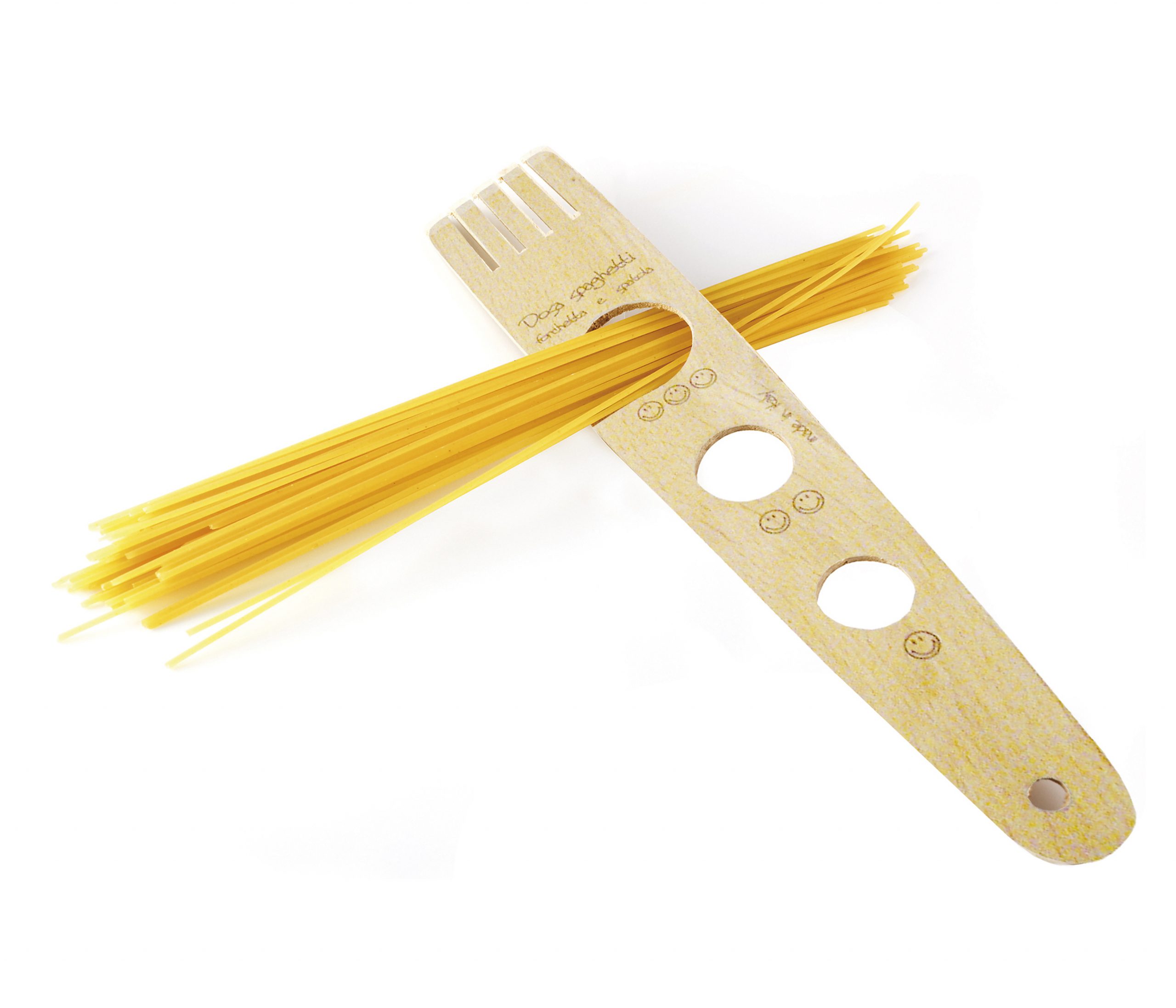Garfo em madeira medido de Spaghetti 30cm - Imagem 2