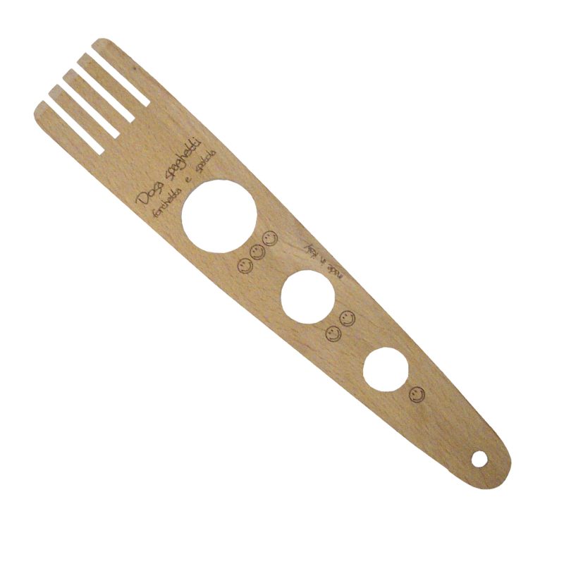 Garfo em madeira medido de Spaghetti 30cm