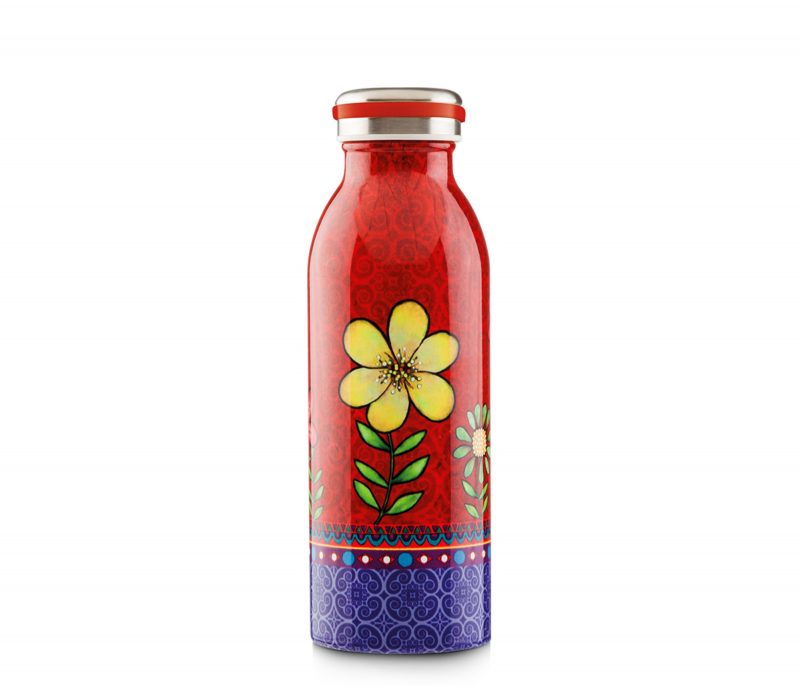 Garrafa Squezze inox 500ml vermelha
