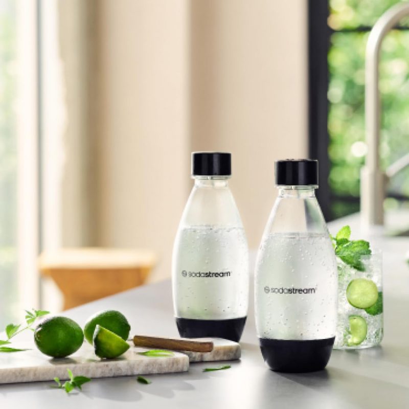Conjunto de 2 Garrafas Plásticas 500ml SodaStream Preta