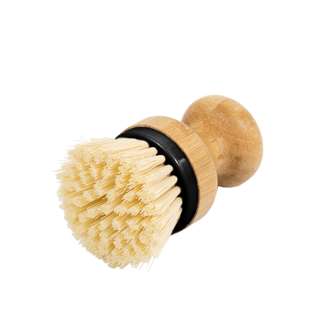 Escova de limpeza redonda com pega de bambu - Imagem 2