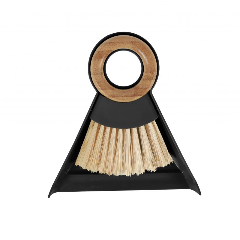Kit Escova de Bambu e Pá Pequeno para Limpeza