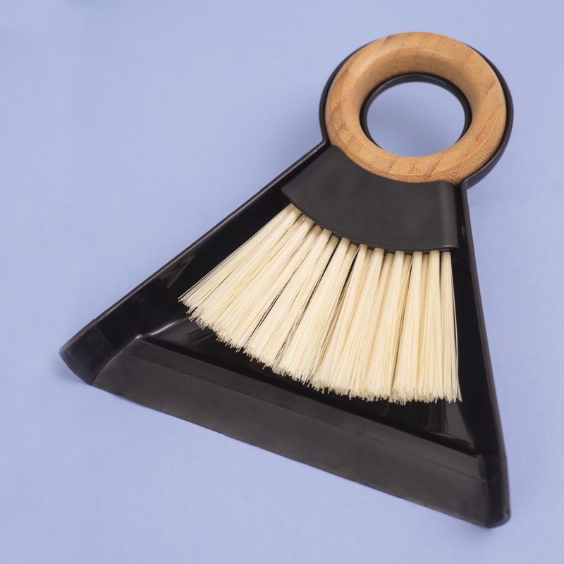 Kit Escova de Bambu e Pá Pequeno para Limpeza