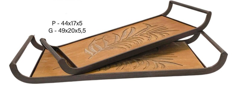 Conjunto 2 bandejas Flat