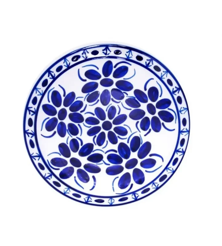 Prato de Sobremesa em Porcelana Azul Colonial 18,5cm