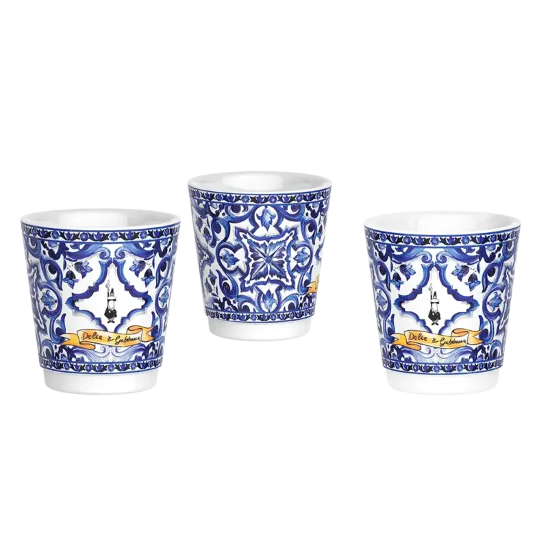 Kit Moka Express Dolce & Gabbana Blu Mediterrâneo 3 Xícaras Bialetti