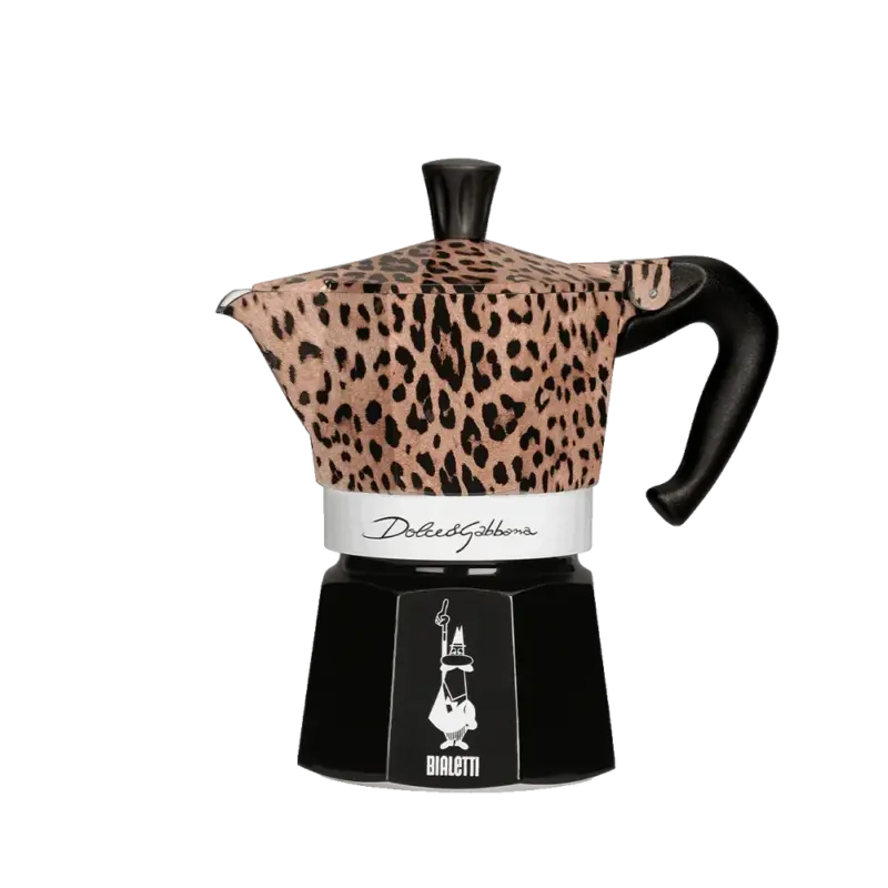 Cafeteira Italiana 3 xícaras Bialetti Moka Express Dolce & Gabbana Leopard