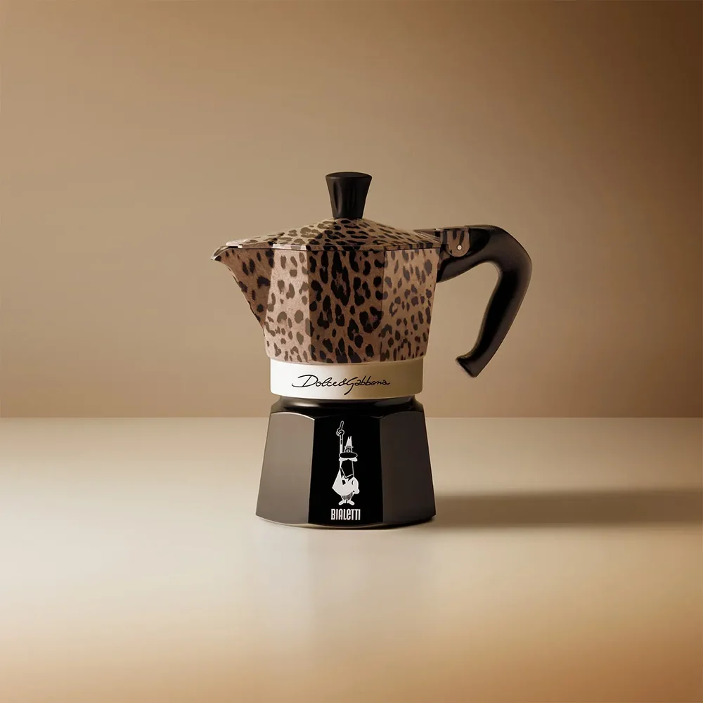 Cafeteira Italiana 6 Xícaras Bialetti Moka Express Dolce & Gabbana Leopard