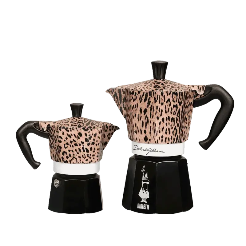 Cafeteira Italiana 3 xícaras Bialetti Moka Express Dolce & Gabbana Leopard