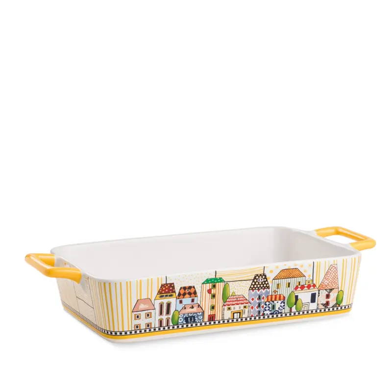 Travessa Retangular Paese Mio Amarela 34 × 19 cm