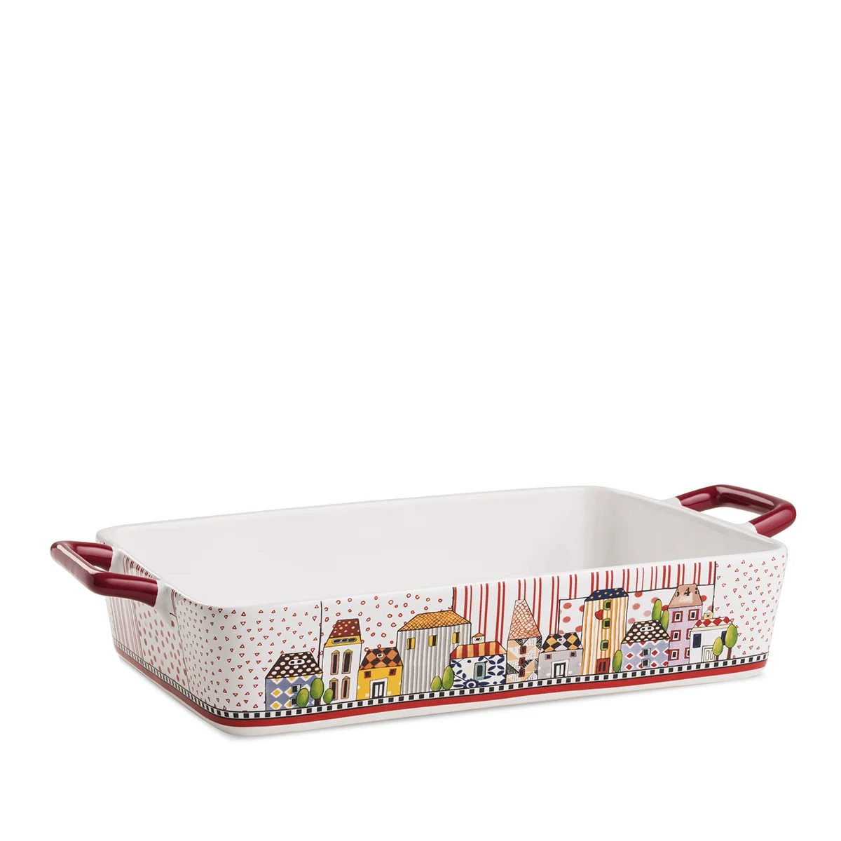 Travessa Retangular Paese Mio Vermelha 37 × 22 cm