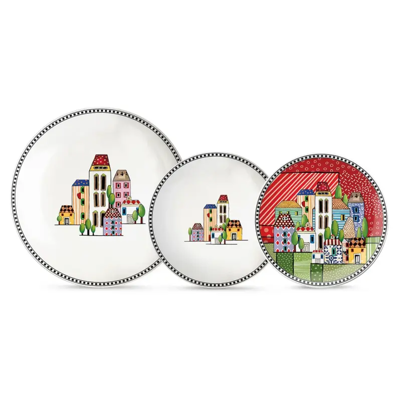 Conjunto de 3 Pratos Paese Mio