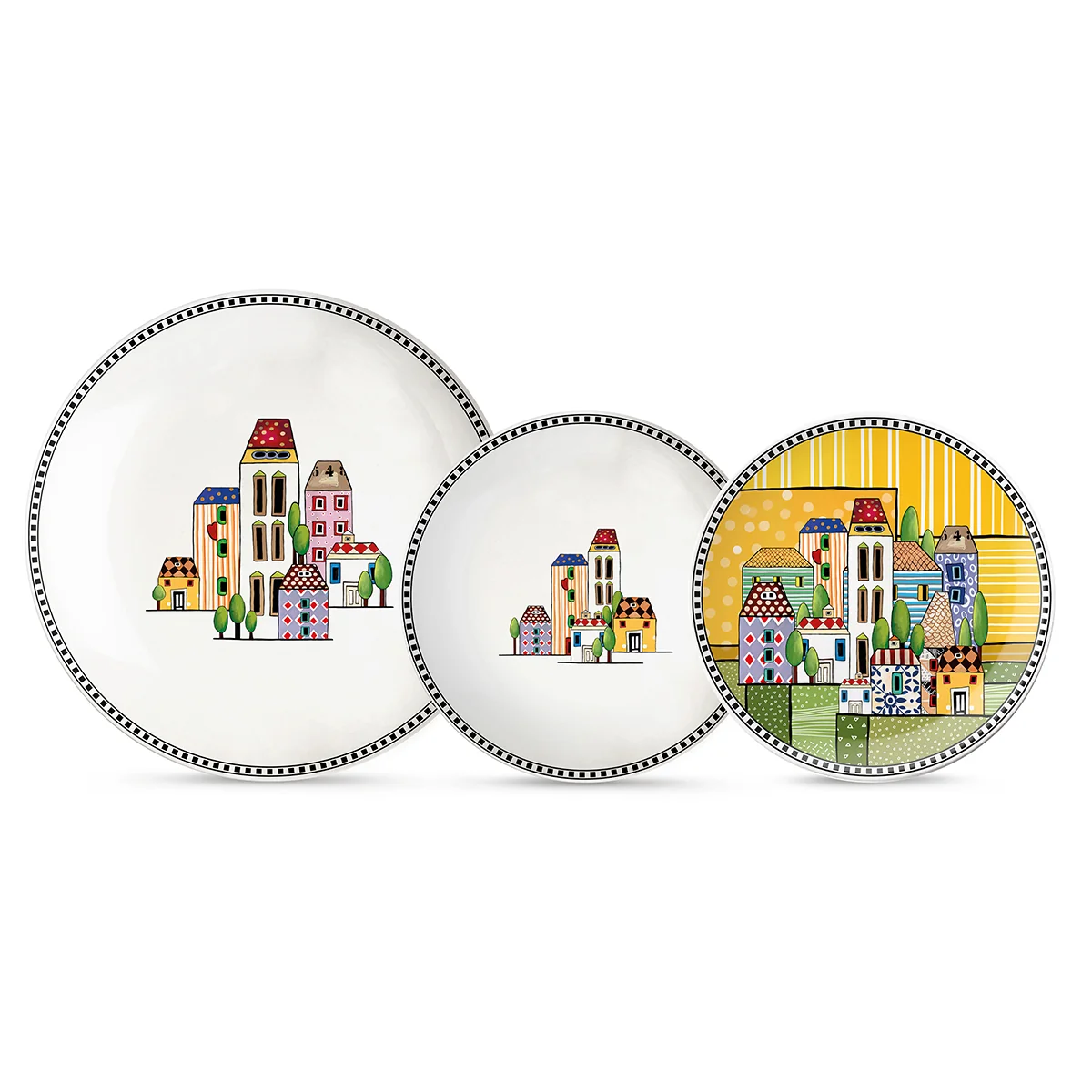 Conjunto de 3 Pratos Paese Mio