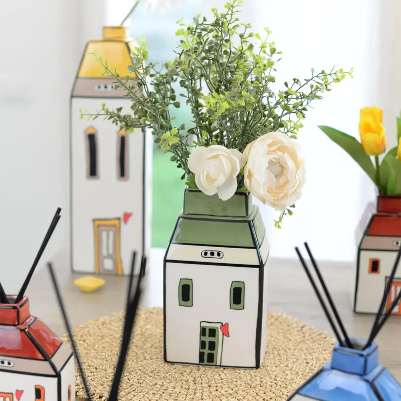 Porta utensílios casa verde 11 x 20 cm Le Casette