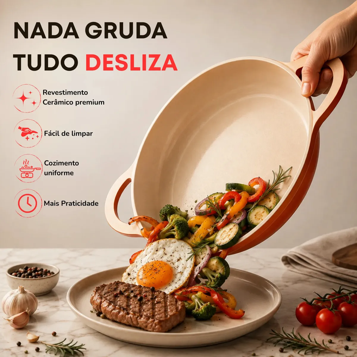 Assadeira Studio Hercules Ø20cm Redonda Laranja - Imagem 2